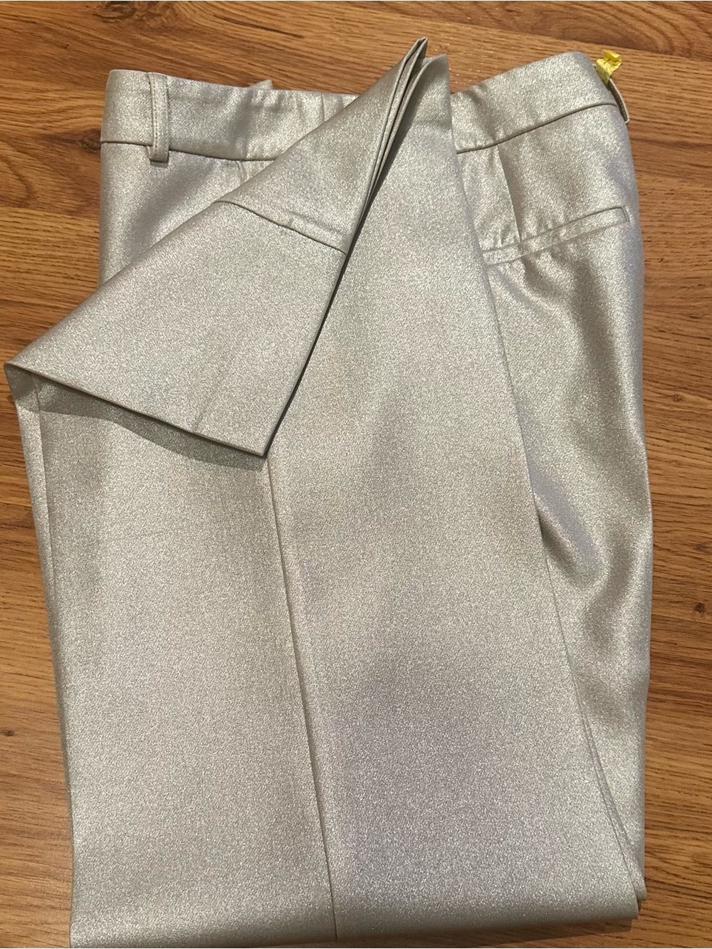 Express Editor Metallic Mid Rise Trouser Pant - Picture 6 of 8